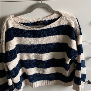 Brand new sweater. Blue and cream. Size s/m
